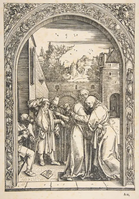 Framed Print : Joachim and Anna at the Golden Gate, from The Life of the Virgin, ca. 1504 Framed Print : Joachim and Anna at the Golden Gate, from The Life of the Virgin, ca. 1504