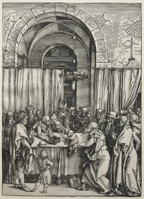 Framed Print : Joachims Offering Rejected by the High Priest, c. 1504-1505. Creator: Albrecht Dürer (German Framed Print : Joachims Offering Rejected by the High Priest, c. 1504-1505. Creator: Albrecht Dürer (German