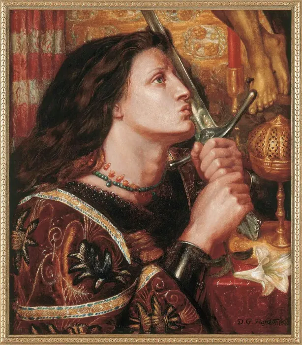Framed Print : Joan of Arc, 1863. Creator: Rossetti, Dante Gabriel (1828-1882) Framed Print : Joan of Arc, 1863. Creator: Rossetti, Dante Gabriel (1828-1882)