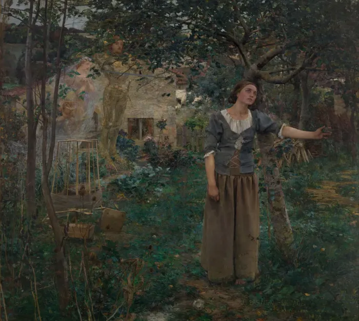 Framed Print : Joan of Arc, 1879. Creator: Jules Bastien-Lepage Framed Print : Joan of Arc, 1879. Creator: Jules Bastien-Lepage