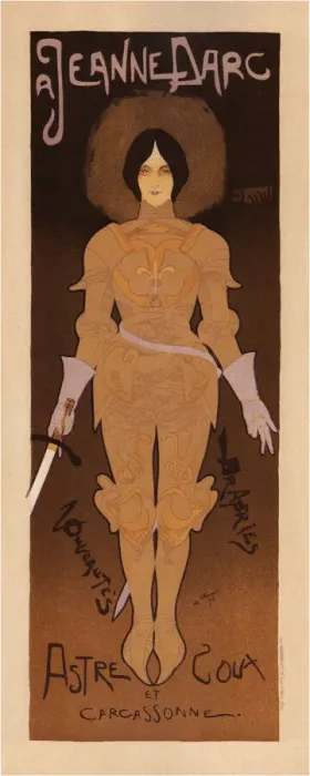 Framed Print : Joan of Arc, 1896. Artist: Feure, Georges de (1868?1928) Framed Print : Joan of Arc, 1896. Artist: Feure, Georges de (1868?1928)