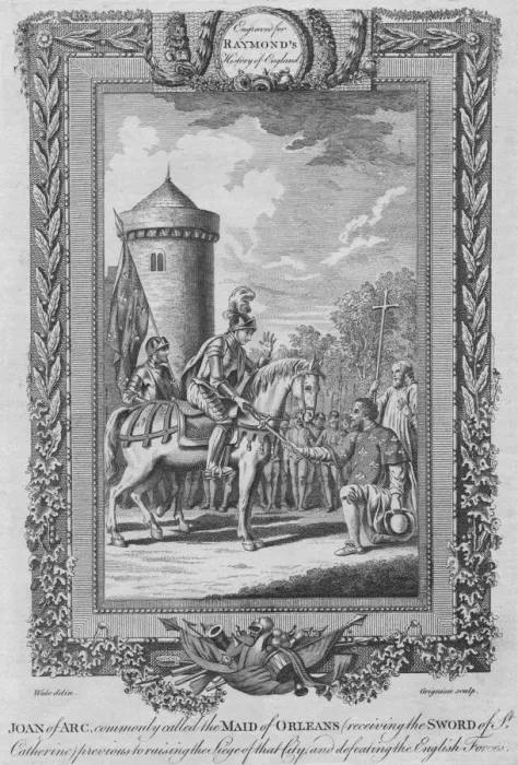 Framed Print : Joan of Arc commonly called the Maid of Orleans (receiving the Sword of St. Catherine), c1787 Framed Print : Joan of Arc commonly called the Maid of Orleans (receiving the Sword of St. Catherine), c1787