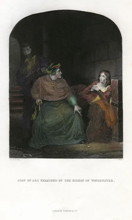 Framed Print : Joan of Arc examined by the Bishop of Winchester, 1431 Framed Print : Joan of Arc examined by the Bishop of Winchester, 1431
