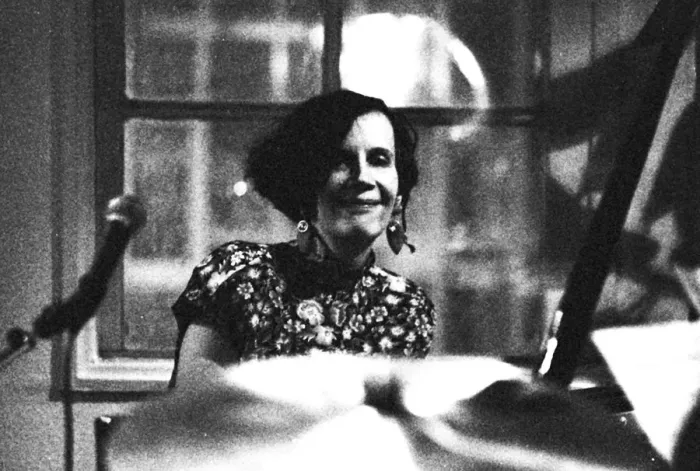 Framed Print : Joanne Brackeen, Tenor Clef, May 1991. Artist: Brian O Connor Framed Print : Joanne Brackeen, Tenor Clef, May 1991. Artist: Brian O Connor
