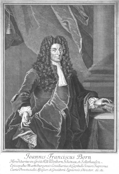 Framed Print : Joannes Franciscus Born, early 18th century. Artist: Martin Bernigeroth Framed Print : Joannes Franciscus Born, early 18th century. Artist: Martin Bernigeroth