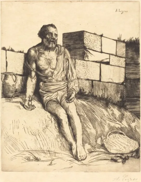 Framed Print : Job, 1st plate. Creator: Alphonse Legros Framed Print : Job, 1st plate. Creator: Alphonse Legros