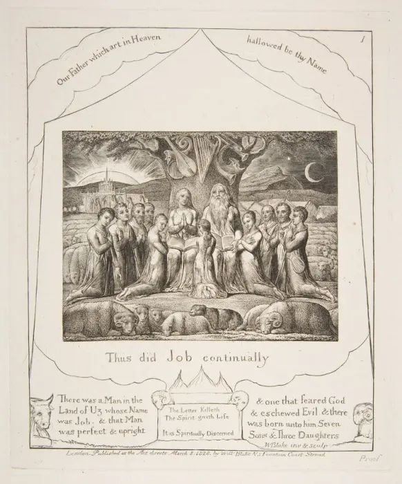 Framed Print : Job and His Family, from Illustrations of the Book of Job, 1825-26 Framed Print : Job and His Family, from Illustrations of the Book of Job, 1825-26