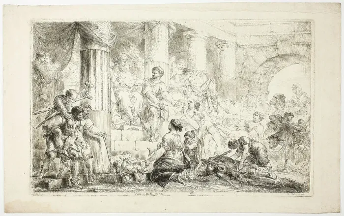 Framed Print : Job in Luck, 1778. Creator: Christian Bernhard Rode Framed Print : Job in Luck, 1778. Creator: Christian Bernhard Rode