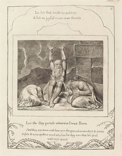 Jobs Despair, 1825. Creator: William Blake