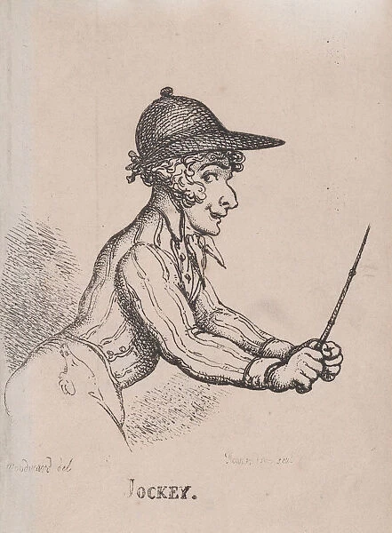 Jockey, April 1808. April 1808. Creator: Thomas Rowlandson
