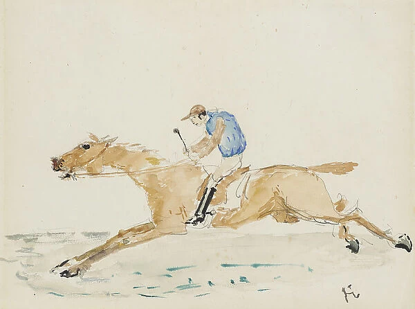 Jockey au Galop, c1878. Creator: Henri de Toulouse-Lautrec