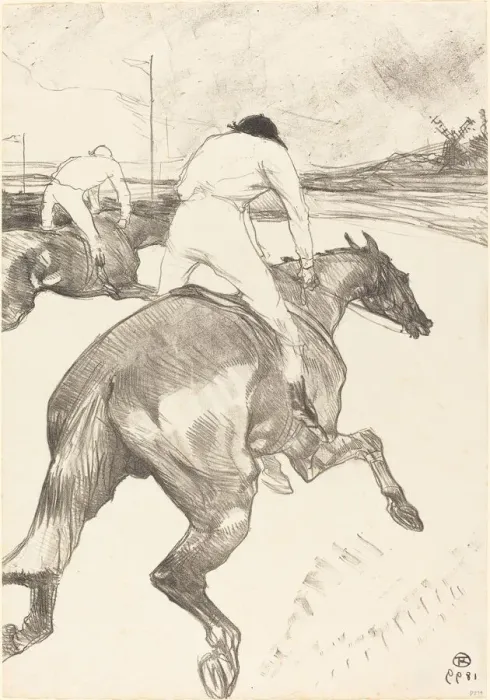 Framed Print : The Jockey (Le jockey), 1899. Creator: Henri de Toulouse-Lautrec Framed Print : The Jockey (Le jockey), 1899. Creator: Henri de Toulouse-Lautrec