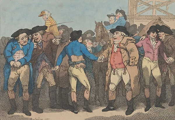 Jockeyship, July 1, 1802. July 1, 1802. Creator: Thomas Rowlandson