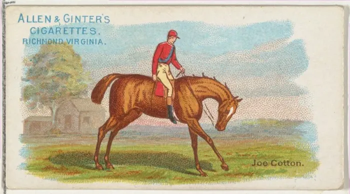 Framed Print : Joe Cotton, from The Worlds Racers series (N32) for Allen & Ginter Cigarettes, 1888 Framed Print : Joe Cotton, from The Worlds Racers series (N32) for Allen & Ginter Cigarettes, 1888