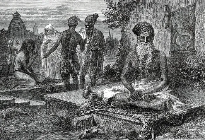 Framed Print : Joghi Wallahs at Benares, from a sketch by one of our special artists, 1876. Creator: Unknown Framed Print : Joghi Wallahs at Benares, from a sketch by one of our special artists, 1876. Creator: Unknown