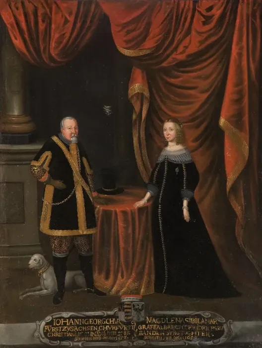 Framed Print : Johan Georg I, 1585-1656, Elector of Saxony, Magdalena Sibylla, 1652-1712, c17th century. Creator: Anon Framed Print : Johan Georg I, 1585-1656, Elector of Saxony, Magdalena Sibylla, 1652-1712, c17th century. Creator: Anon