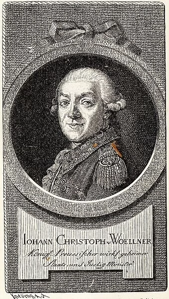Johann Christoph von Woellner (1732-1800). Creator: Knesing, Theodor (1840-?)