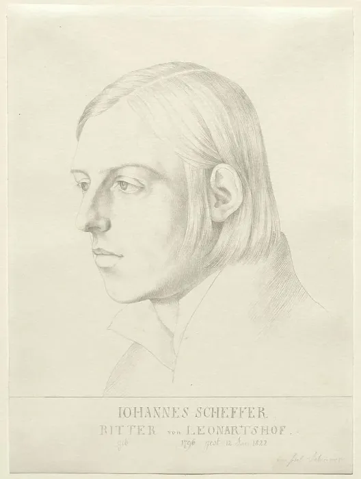 Framed Print : Johann Evangelist Scheffer von Leonhardshoff, c. 1822. Creator: Julius Schnorr von Carolsfeld Framed Print : Johann Evangelist Scheffer von Leonhardshoff, c. 1822. Creator: Julius Schnorr von Carolsfeld