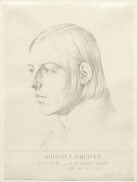 Johann Evangelist Scheffer von Leonhardshoff, c. 1822. Creator: Julius Schnorr von Carolsfeld