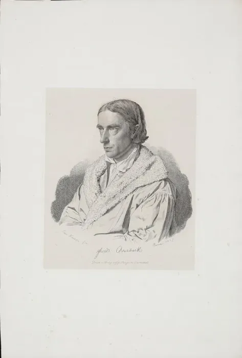 Framed Print : Johann Friedrich Overbeck (1789-1869), 1837. Artist: Kuchler, Carl (1807-1843) Framed Print : Johann Friedrich Overbeck (1789-1869), 1837. Artist: Kuchler, Carl (1807-1843)
