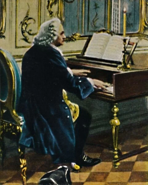 Johann Sebastian Bach 1685-1750. - Ausichnitt aus dem Gemalde von Carl Rohling, 1934