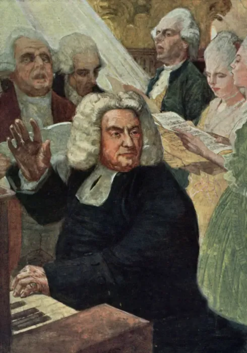 Framed Print : Johann Sebastian Bach at the organ Framed Print : Johann Sebastian Bach at the organ