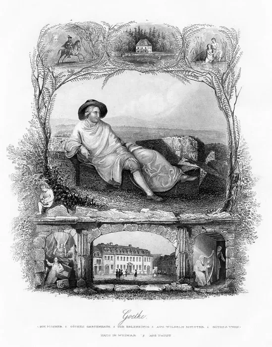 Framed Print : Johann Wolfgang von Goethe, German poet, dramatist and scientist, 19th century Framed Print : Johann Wolfgang von Goethe, German poet, dramatist and scientist, 19th century