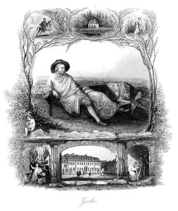 Framed Print : Johann Wolfgang von Goethe, German poet, dramatist and scientist, 19th century Framed Print : Johann Wolfgang von Goethe, German poet, dramatist and scientist, 19th century