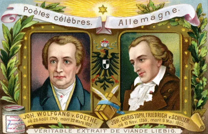 Framed Print : Johann Wolfgang von Goethe and Johann Christoph Friedrich von Schiller, c1900 Framed Print : Johann Wolfgang von Goethe and Johann Christoph Friedrich von Schiller, c1900
