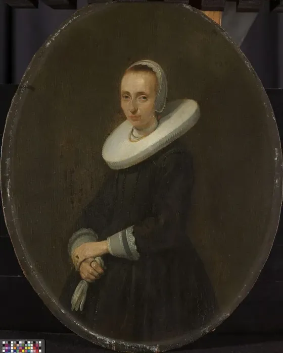 Framed Print : Johanna Bardoel (d after 1667). Wife of Gerard van der Schalcke, 1644. Creator: Gerard Terborch II Framed Print : Johanna Bardoel (d after 1667). Wife of Gerard van der Schalcke, 1644. Creator: Gerard Terborch II