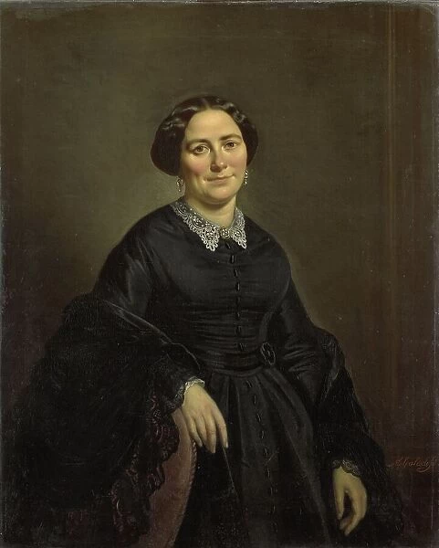 Johanna Christina Beelenkamp (1820-90). Wife of Cornelis Outshoorn, 1850-1870. Creator: Moritz Calisch