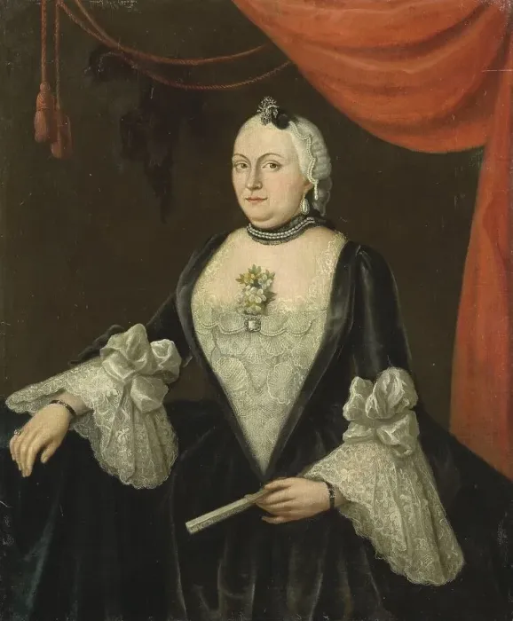 Framed Print : Johanna van Rijswijk (b. 1715), Wife of Jan Hendrik van Rijswijk, 1754. Creator: Isaac Lodewijk La Fargue Framed Print : Johanna van Rijswijk (b. 1715), Wife of Jan Hendrik van Rijswijk, 1754. Creator: Isaac Lodewijk La Fargue