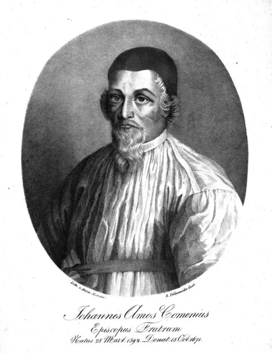 Framed Print : Johannes Amos Comenius, (early 19th century). Creator: Hosch Merian Framed Print : Johannes Amos Comenius, (early 19th century). Creator: Hosch Merian