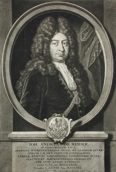 Framed Print : Johannes Andreas de Heider, Lawyer at Lindau, 1719. Creators: Elias Christoph Heiss, Bernhard Vogel Framed Print : Johannes Andreas de Heider, Lawyer at Lindau, 1719. Creators: Elias Christoph Heiss, Bernhard Vogel