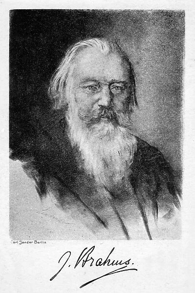 Johannes Brahms (1833-1897), German composer, 20th century. Artist: Carl Jander