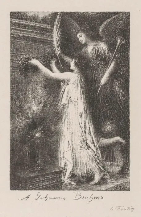 Framed Print : A Johannes Brahms, 1900. Creator: Henri Fantin-Latour (French, 1836-1904) Framed Print : A Johannes Brahms, 1900. Creator: Henri Fantin-Latour (French, 1836-1904)