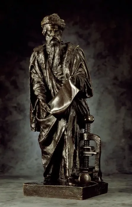 Framed Print : Johannes Gutenberg, 1839. Creator: Pierre-Jean David d'Angers Framed Print : Johannes Gutenberg, 1839. Creator: Pierre-Jean David d'Angers