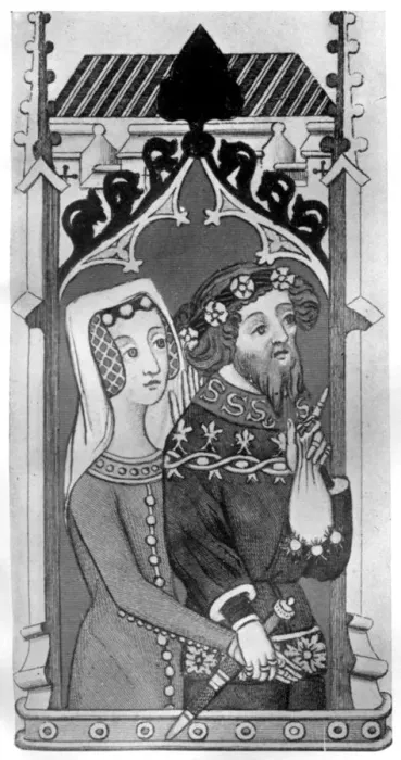 Framed Print : Johannes Gyniford and his wife, late 14th century, (1910) Framed Print : Johannes Gyniford and his wife, late 14th century, (1910)