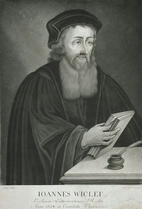 Framed Print : Johannes Wiclef, 18th century. Creator: Johann Simon Negges Framed Print : Johannes Wiclef, 18th century. Creator: Johann Simon Negges