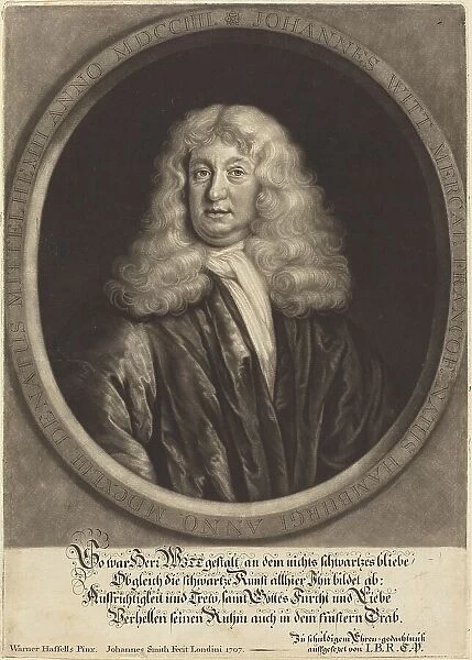 Johannes Witt, 1707. Creator: John Smith