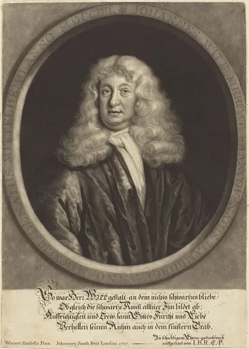Framed Print : Johannes Witt, 1707. Creator: John Smith Framed Print : Johannes Witt, 1707. Creator: John Smith