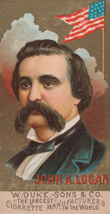 Framed Print : John A. Logan, from the series Great Americans (N76) for Duke brand cigarettes, 1888 Framed Print : John A. Logan, from the series Great Americans (N76) for Duke brand cigarettes, 1888