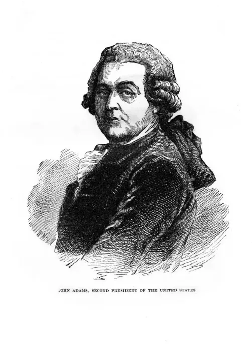 Framed Print : John Adams, the second President of the United States, 1872 Framed Print : John Adams, the second President of the United States, 1872