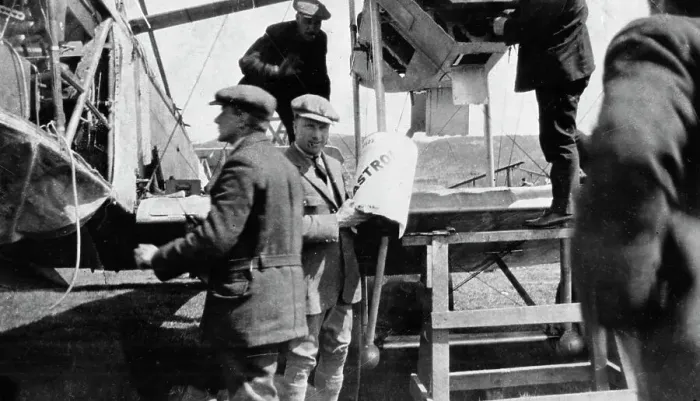 Framed Print : John Alcock (1892-1919) and Arthur Whitten Brown (1886-1948), British aviators, 1919 Framed Print : John Alcock (1892-1919) and Arthur Whitten Brown (1886-1948), British aviators, 1919