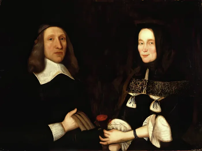 Framed Print : John Alexander and his wife Marjory Jamesone, c1630. Creator: George Jamesone Framed Print : John Alexander and his wife Marjory Jamesone, c1630. Creator: George Jamesone