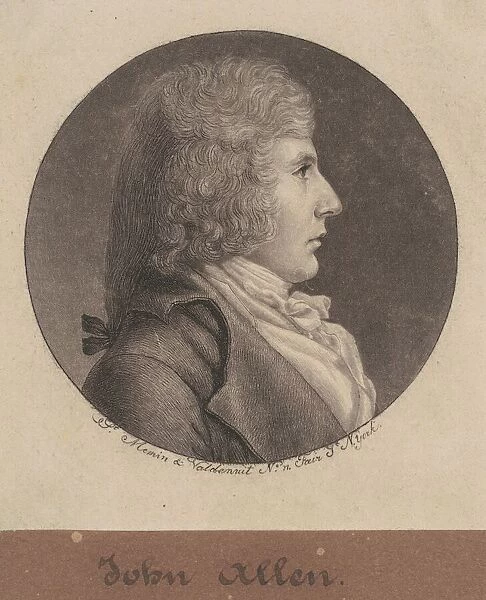 John Allen, 1796-1797. Creator: Charles Balthazar Julien Fevret de Saint-Memin