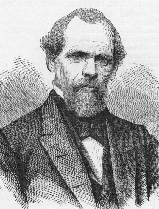 Framed Print : John Augustus Roebling, American civil engineer, 1874