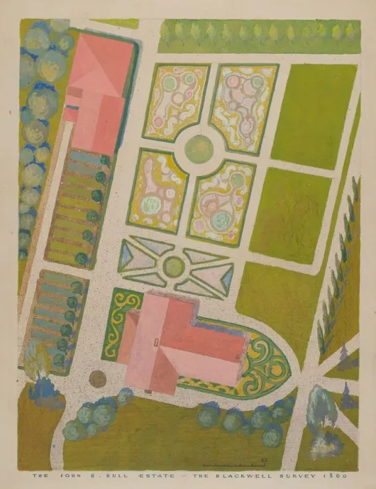 Framed Print : John B. Bull Garden, c. 1938. Creator: Gilbert Sackerman Framed Print : John B. Bull Garden, c. 1938. Creator: Gilbert Sackerman