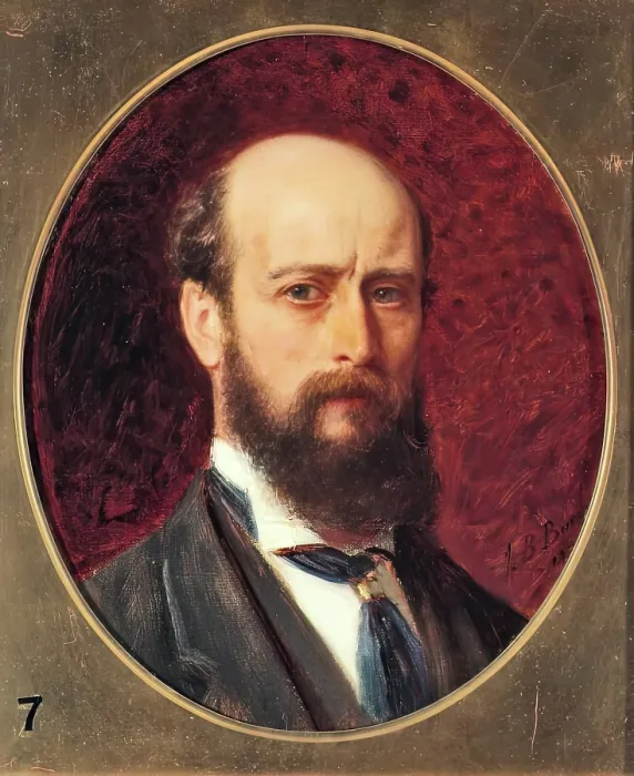 Framed Print : John Bagnold Burgess, Self Portrait, 1884. Creator: John Bagnold Burgess Framed Print : John Bagnold Burgess, Self Portrait, 1884. Creator: John Bagnold Burgess