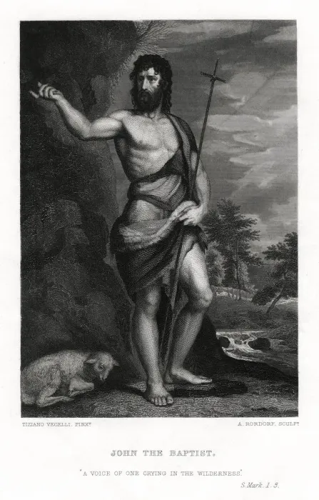 Framed Print : John the Baptist, 19th century. Artist: A Rordorf Framed Print : John the Baptist, 19th century. Artist: A Rordorf